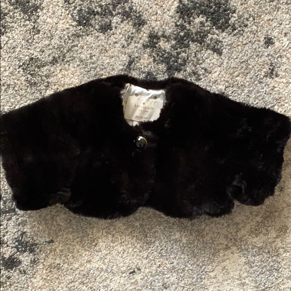 Kate Spade infant faux fur shrug!